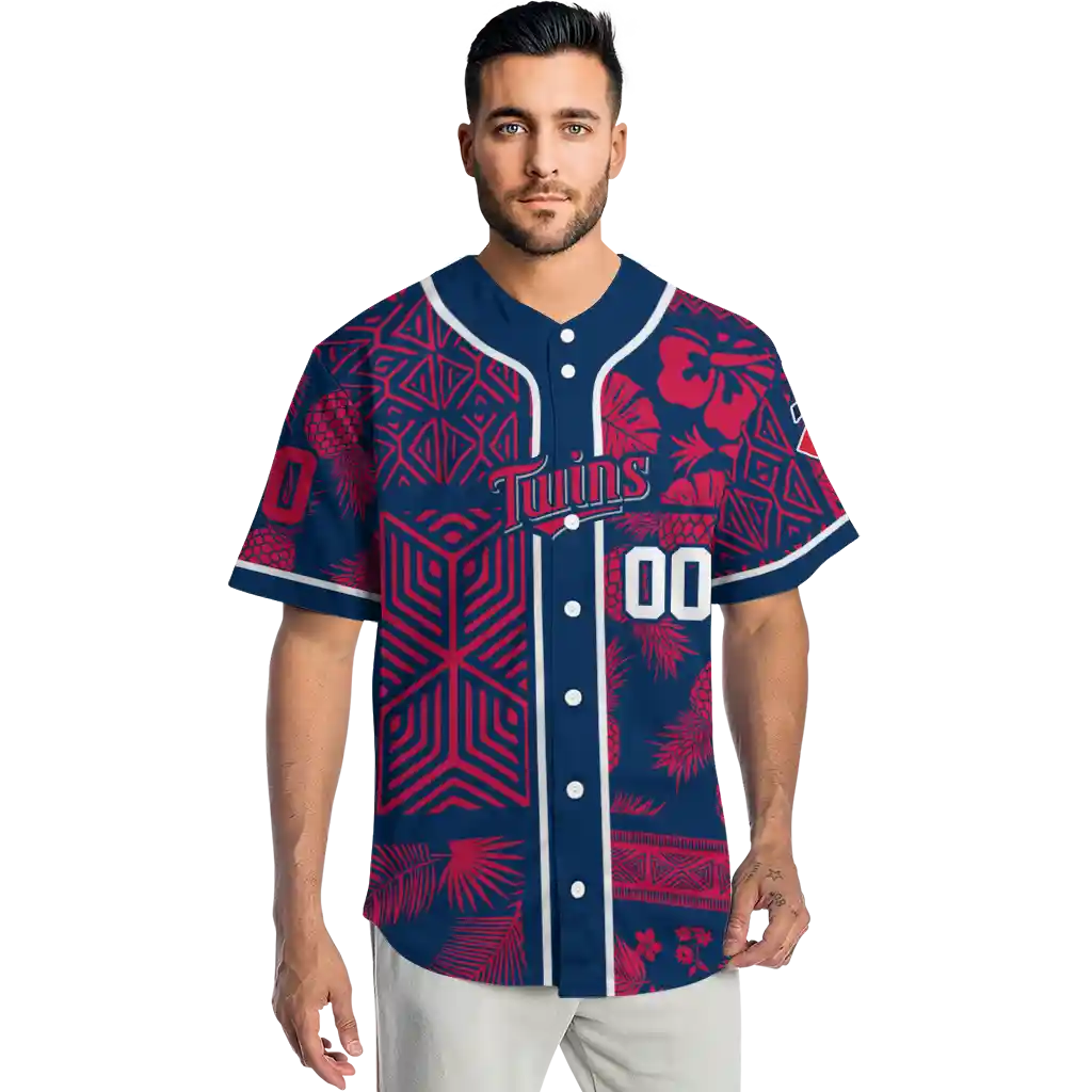 custom minnesota twins pineapple palm geo navy jersey fashion forward custom minnesota twins pineapple palm geo navy jersey fashion forward