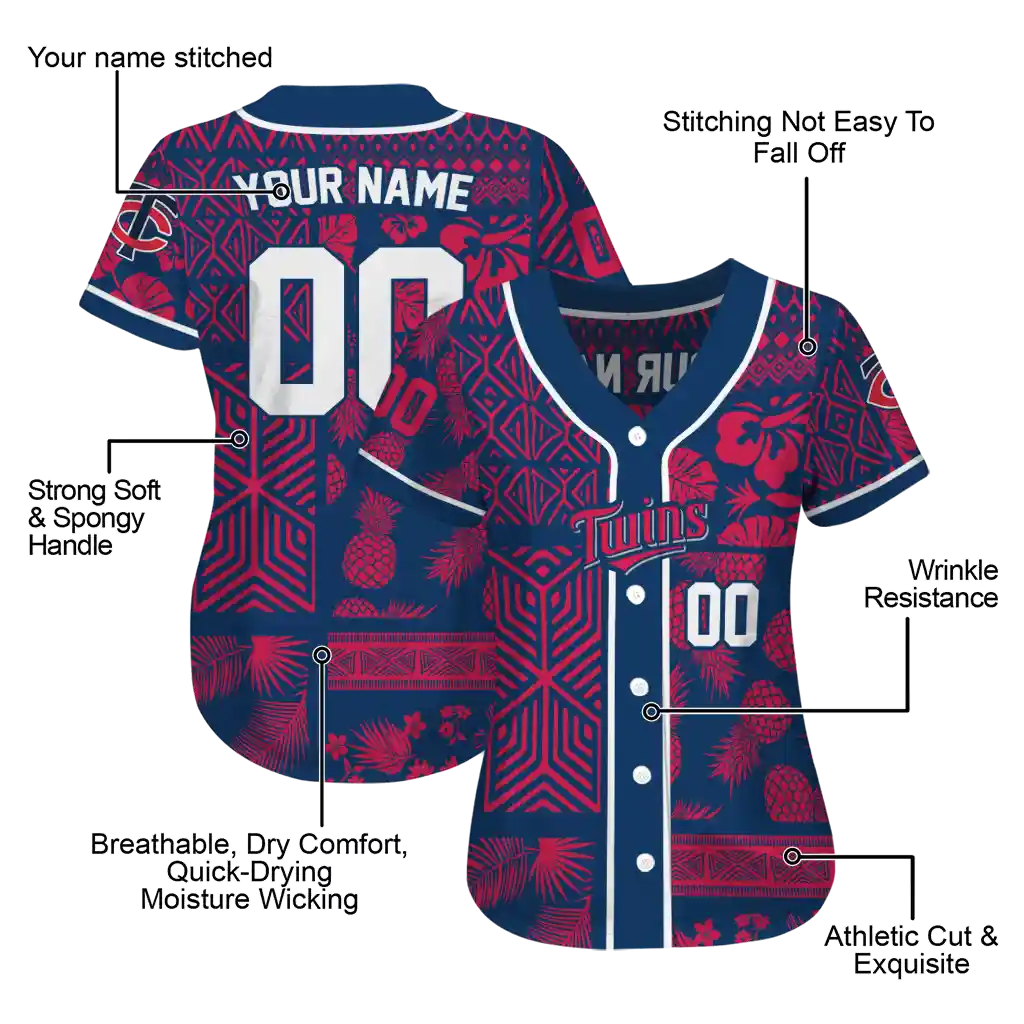 custom minnesota twins pineapple palm geo navy jersey latest model custom minnesota twins pineapple palm geo navy jersey latest model