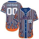 custom new york mets blazing stripes blue jersey best selling