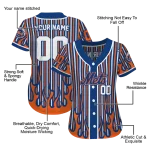 custom new york mets blazing stripes blue jersey best selling