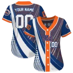custom new york mets curved stripes blue white jersey best selling