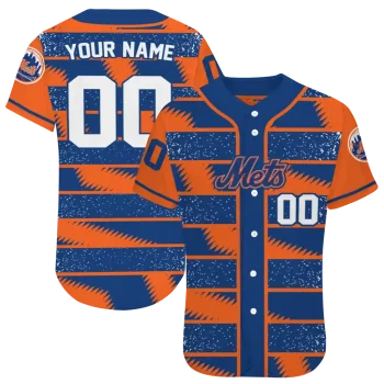 custom new york mets edgy stripes blue jersey best selling