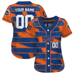 custom new york mets edgy stripes blue jersey best selling