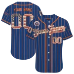custom new york mets vertical stripes blue jersey best selling