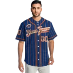 custom new york mets vertical stripes blue jersey best selling