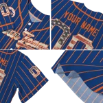 custom new york mets vertical stripes blue jersey best selling