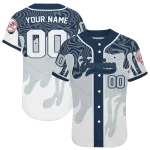 custom new york yankees pattern drip navy white jersey best selling