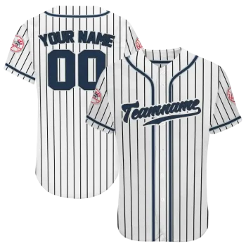 custom new york yankees pinstripe lines white jersey best selling