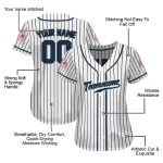 custom new york yankees pinstripe lines white jersey best selling