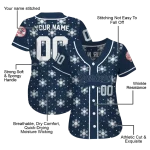 custom new york yankees snowflake festive navy jersey best selling