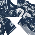 custom new york yankees snowflake festive navy jersey best selling