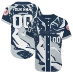 custom new york yankees splash swirl navy jersey best selling