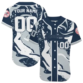 custom new york yankees splash swirl navy jersey best selling