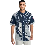 custom new york yankees splash swirl navy jersey best selling