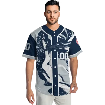 custom new york yankees splash swirl navy jersey fashion forward