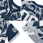 custom new york yankees splash swirl navy jersey best selling