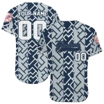 custom new york yankees squares grid navy jersey best selling