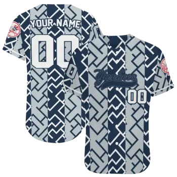 custom new york yankees squares grid navy jersey best selling