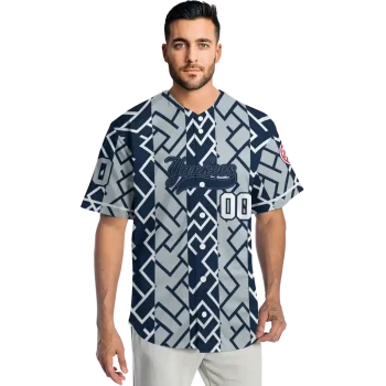custom new york yankees squares grid navy jersey fashion forward