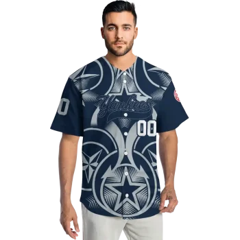 custom new york yankees star circle navy jersey fashion forward
