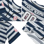 custom new york yankees stripe layers navy white jersey best selling