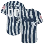 custom new york yankees stripe paint navy jersey best selling