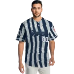 custom new york yankees stripe paint navy jersey best selling