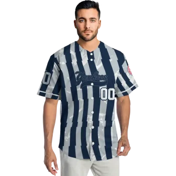 custom new york yankees stripe paint navy jersey fashion forward