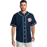 custom new york yankees stripe pattern navy jersey best selling