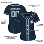 custom new york yankees stripe pattern navy jersey best selling