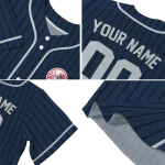 custom new york yankees stripe pattern navy jersey best selling