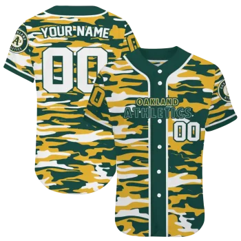 custom oakland athletics camo splash green jersey best selling
