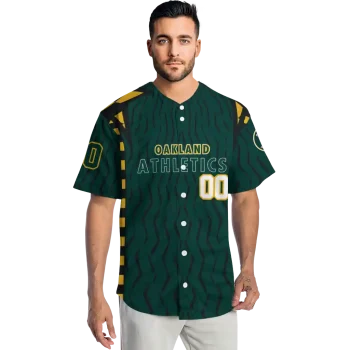 custom oakland athletics chevron rhythm green jersey fashion forward