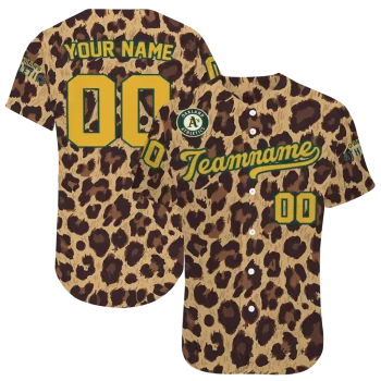 custom oakland athletics leopard spot jersey best selling