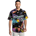 custom oakland athletics paint splatter black jersey best selling