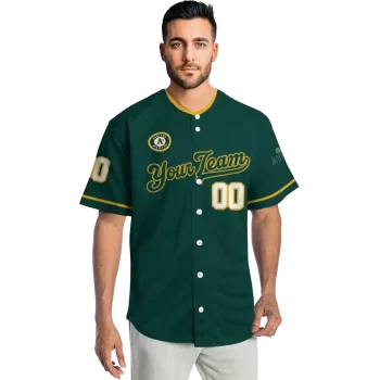 custom oakland athletics plain classic green jersey fashion forward