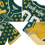 custom oakland athletics star burst gold jersey best selling