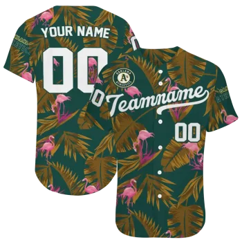 custom oakland athletics tropical flamingo green jersey best selling