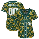 custom oakland athletics tropical hibiscus seashells green jersey best selling