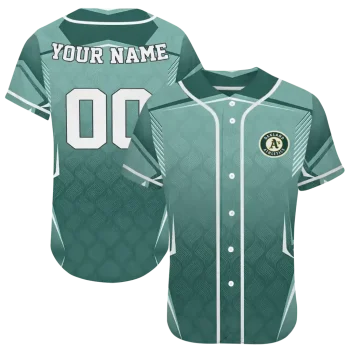custom oakland athletics wavy flow green jersey best selling