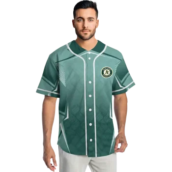 custom oakland athletics wavy flow green jersey fashion forward