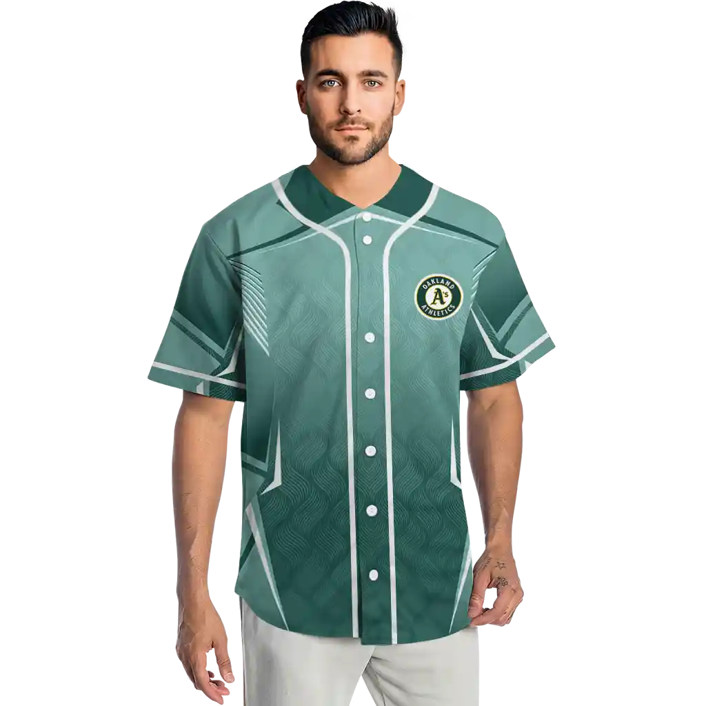 custom oakland athletics wavy flow green jersey fashion forward custom oakland athletics wavy flow green jersey fashion forward