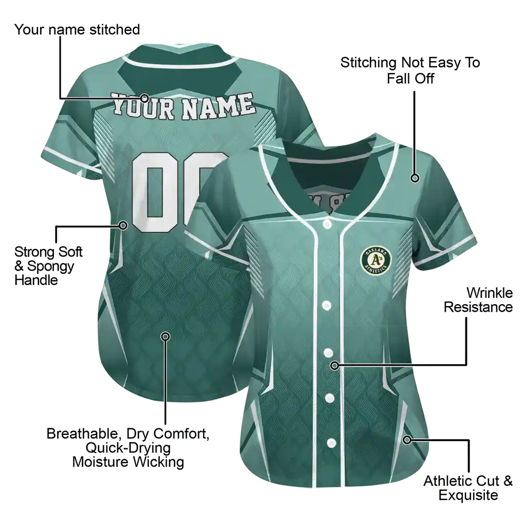 custom oakland athletics wavy flow green jersey latest model custom oakland athletics wavy flow green jersey latest model
