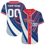 custom philadelphia phillies curved stripes blue white jersey best selling