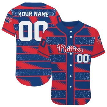 custom philadelphia phillies edgy stripes blue jersey best selling