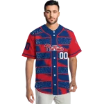 custom philadelphia phillies edgy stripes blue jersey best selling
