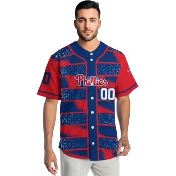 custom philadelphia phillies edgy stripes blue jersey fashion forward