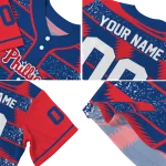 custom philadelphia phillies edgy stripes blue jersey best selling