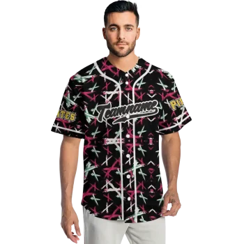 custom pittsburgh pirates abstract x black jersey fashion forward