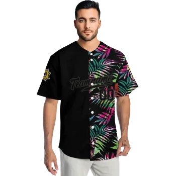 custom pittsburgh pirates palm leaf black jersey fashion forward